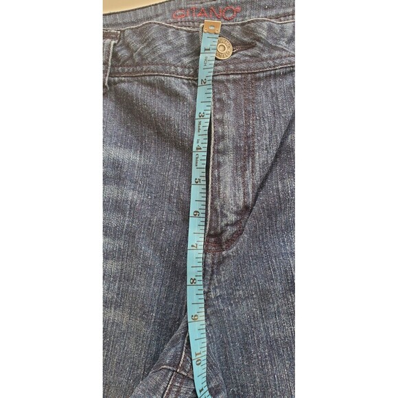 Gitano Jeans Straight Women's Size 16 Blue Denim Vintage Embellished Rhinestone - Picture 10 of 16